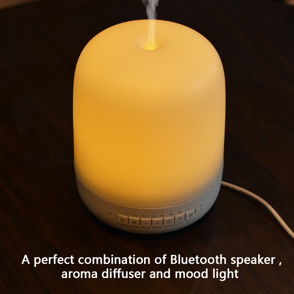DOSS Smart Aroma Diffuser Lamp Speaker Bluetooth Speaker Stereo Sound Built-in Mic Aroma Air Humidifier with LED lights for Home