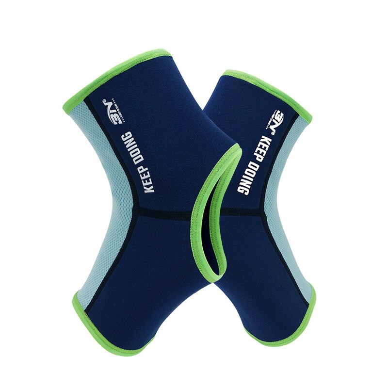 BN-tobilleras elásticas para boxeo, medias protectoras de fútbol, Muay Thai, vendaje de pie, correa de apoyo para entrenamiento de gimnasio, ejercicio de Taekwondo, DEO: Lake Blue / M
