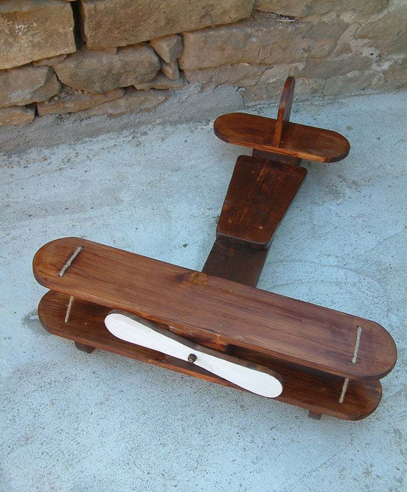 Accessoires de photographie de bébé, Mini avion en bois, accessoires de séance Photo de bébé, avion rétro le cent jour, accessoires créatifs