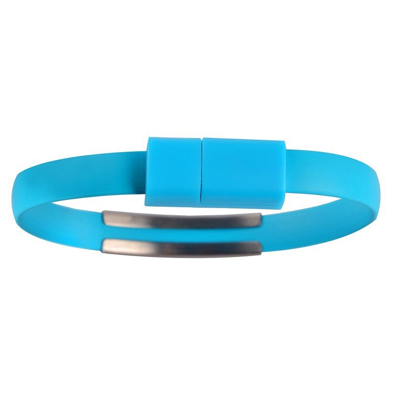 Pulsera Micro USB tipo C, Cable de sincronización de datos, cargador para iPhone 5s, 6, 6 s, 7 Plus, X, Samsung S6, S7, Xiaomi: for Android / Blue