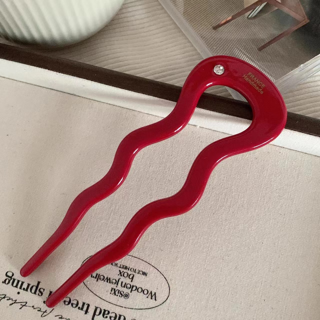 VANIKA mode multi-color acetaat haarspeldjes vrouwen elegante U-vormige haarstok eenvoudige hoofdtooi haaraccessoires cadeau: Donkergrijs