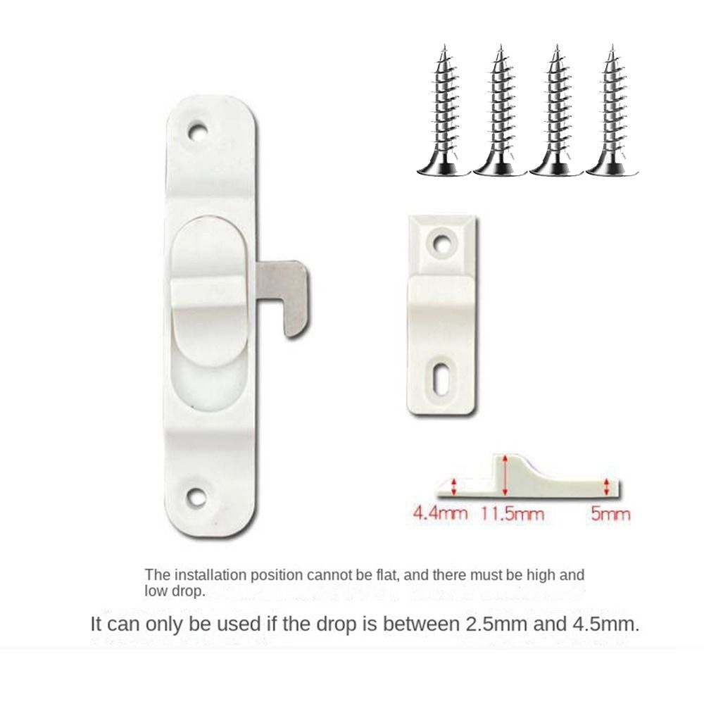 Aluminium Alloy Sliding Pull Door Lock Hardware Anti Theft Window Hook Lock Push-Pull Multifunctional Door lock buckle Door: Gold