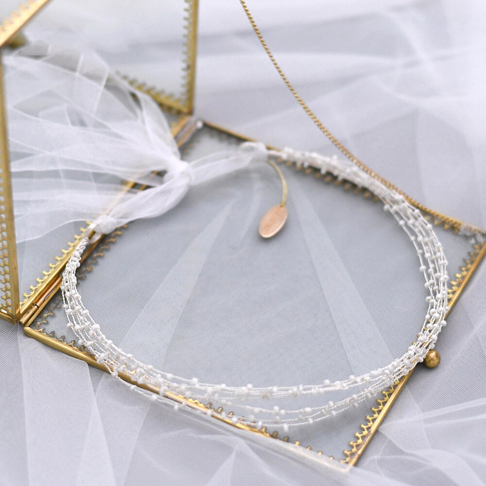Zmhp 28 bruidstiara kralen bruids bruidshaaraccessoires parel bruidshoofdband bruidshaarsieraden bruidshaarband: S-witte organza