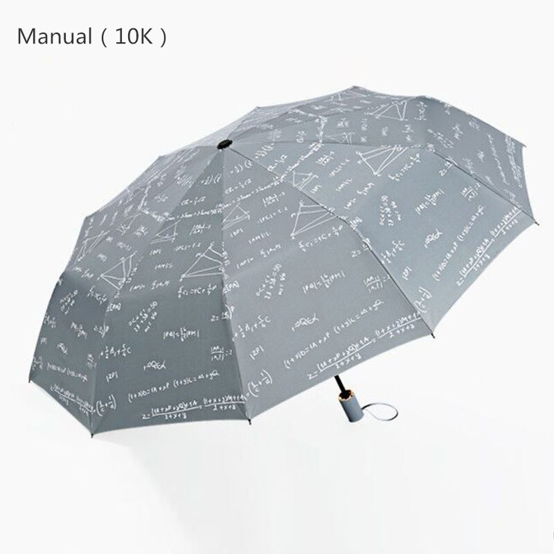 190T 10K Tragbare Frauen Formel Regenschirm Schwarzen Regenschirm Kleine Drei Falten Sonnenschutz Mathematik Dach Verhindern UV Regendicht Klapp regenschirm: A