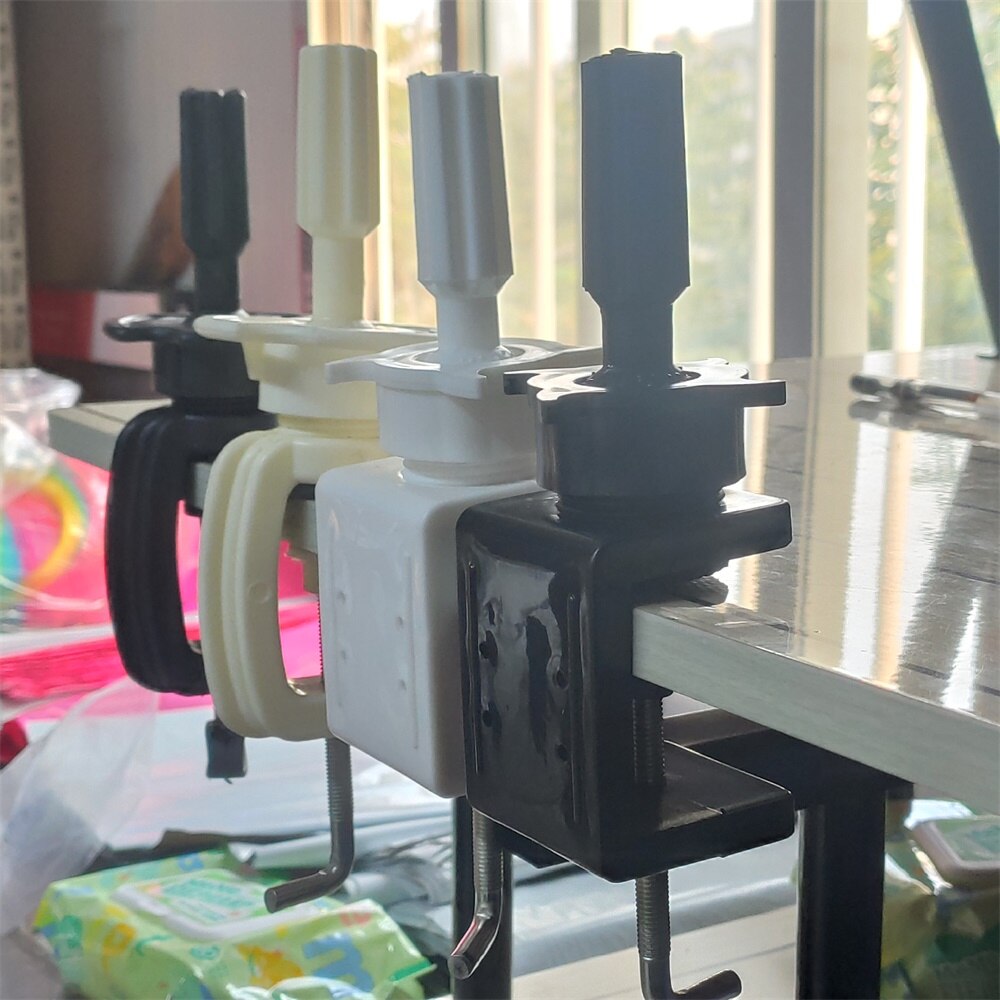 Practice Training Mannequin Head Holder Wigs Stand Table Clamp For Hairdressing Salon Styling Wig Stand Holder White Color