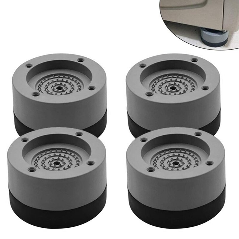 4PCS Foot Pads Washing Machine Anti Vibration Washer Feet Pad Anti Slip Rubber Foot Pad for Washing Machines and Dryers