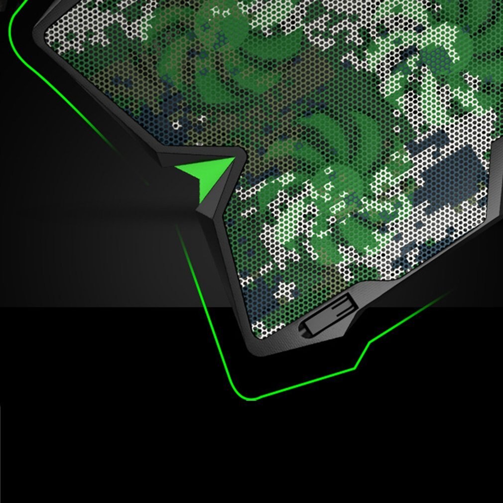 5 Fans Dual USB Power Supply Laptop Cooling Fan Stand Pad Cooler For Notebook Low Noise LED Light Adjustable Wind Speed