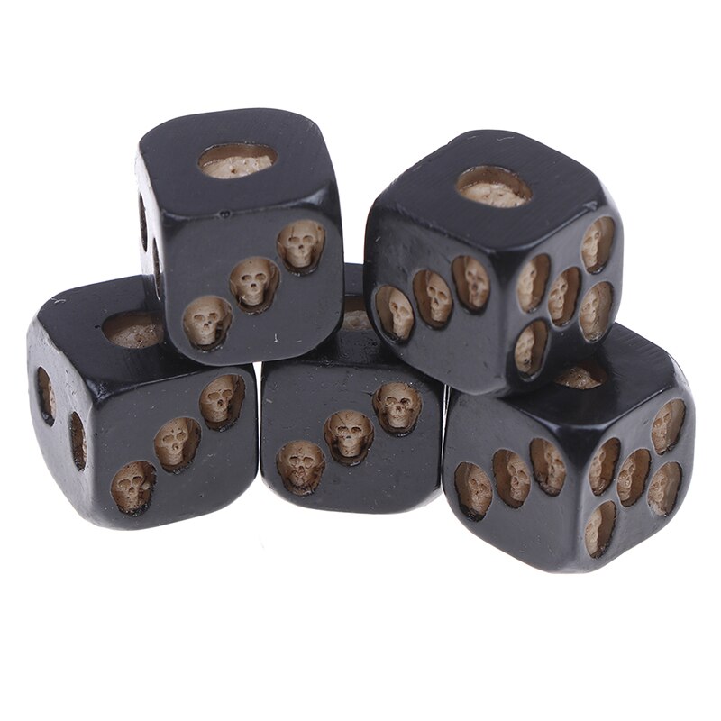 5 Stks/set Club Pub Party Game Speelgoed Skull Bones Dice Zes Zijdige Skelet Dobbelstenen Hars Dobbelstenen Voor Kinderen Volwassenen