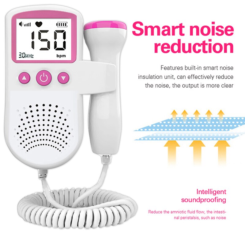 Baby Doppler Draagbare Foetale Doppler Ultrasound Doppler Foetale Bebe Sound Monitor Foetus Detector Sonar Doppler Baby Voor Zwangere