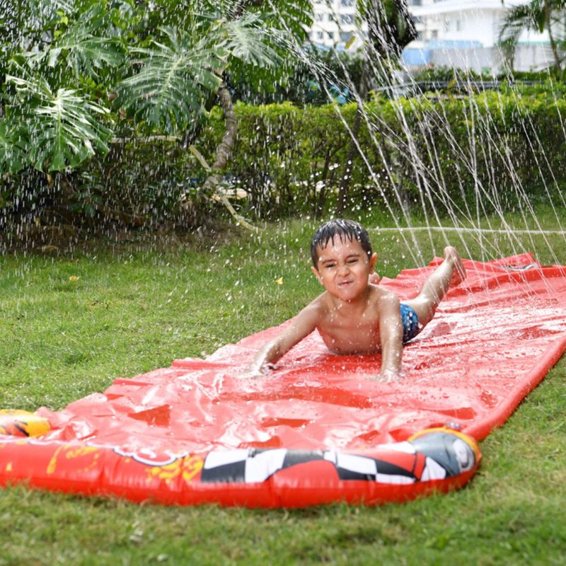 Kæmpe splash sprint vandrutschebane sjov græsplæne vandrutschebaner puljer til børn sommer spil center baghave udendørs legetøj