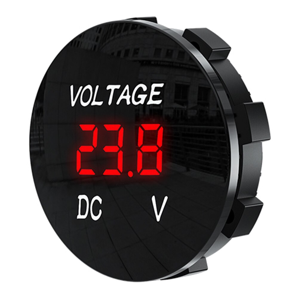 Neue D3 Digital Panel Voltmeter Led-anzeige Wateproof Spannung Meter Universal für Auto Auto Motorrad Yacht Boot ATV Lkw: Rot