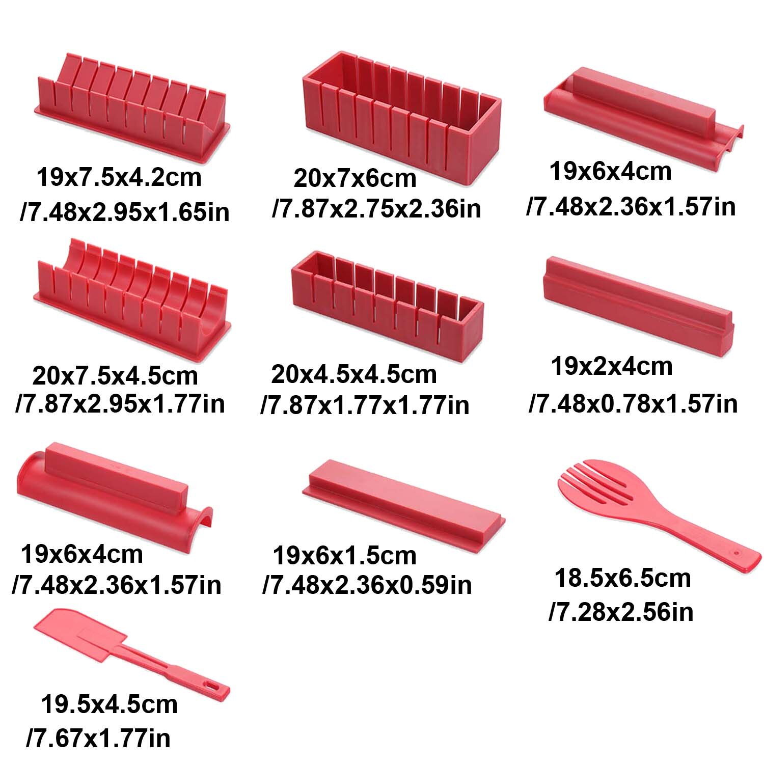 Kit de equipo para hacer Sushi, espátula, tenedor, Bola de arroz japonesa, rollo de pastel, molde para hacer Sushi, 3/10 Uds.