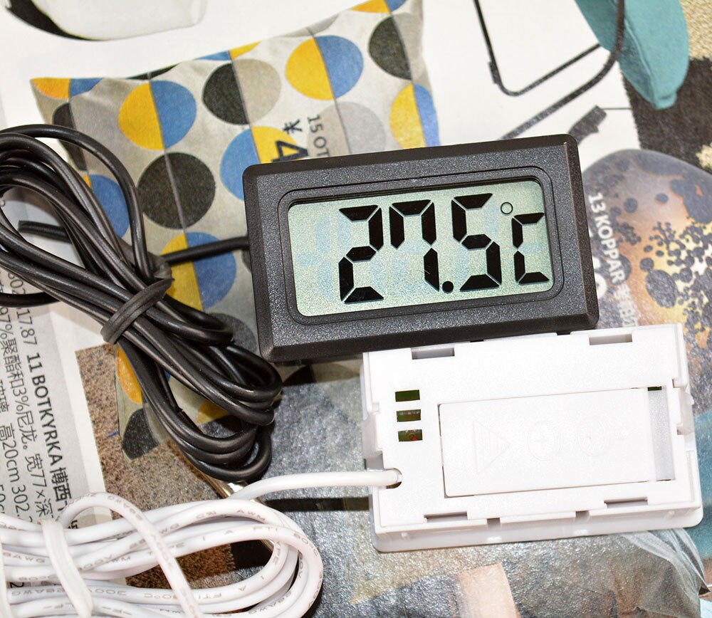 Digital Thermometer Fridge Freezer Mini LCD Digital Thermograph For Fridge Temperature -50 ~ 110 Degrees Indoor Outdoor Probe