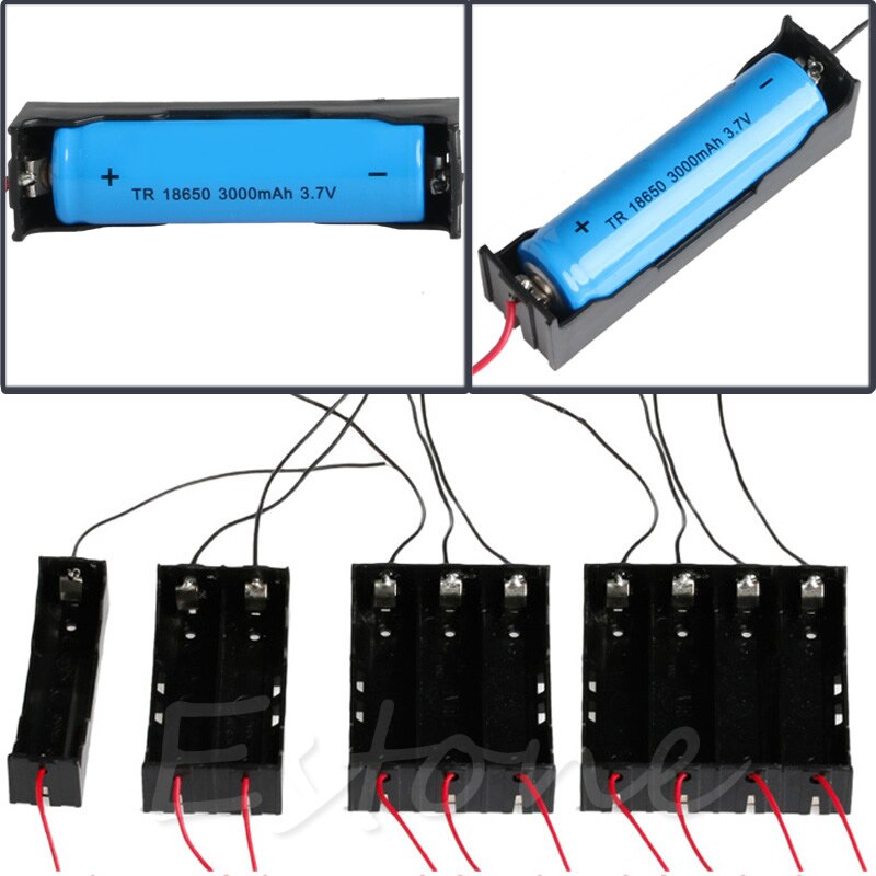 1Pc Plastic Batterij Houder Storage Box Case Voor 1-3 18650 Oplaadbare Batterij