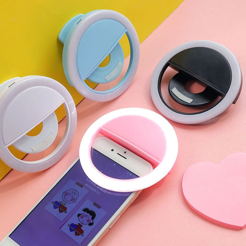 Draagbare Selfie Led Ring Flash Light Mobiele Telefoon 36 Leds Selfie Lamp Ring Make-Up Verlichting Led Light Clip Voor Telefoon