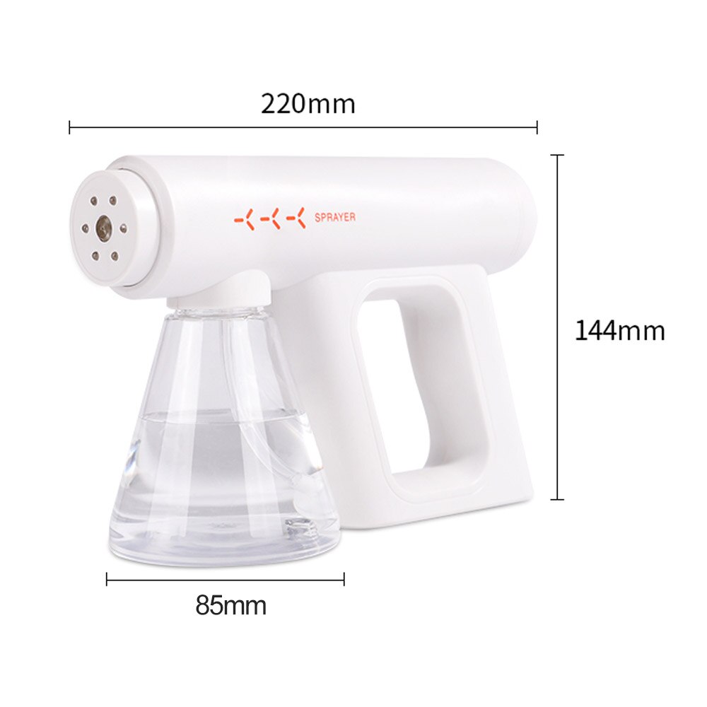 Nano Atomizer Sprayer Wireless Blue Ray Handheld Rechargeable Disinfectant Fogger Machine 300ml/11oz Capacity