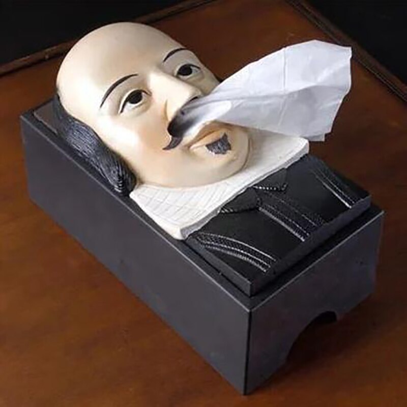 Caja de pañuelos creativa para el hogar, Cráneo divertido, retrato de piedra de ladrillo, orangután, escritorio, sala de estar, baño, caja de pañuelos de resina