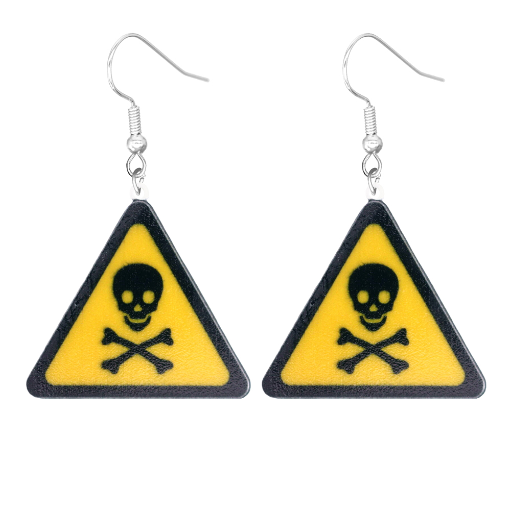 Tegneserieøreringe, søde akryl, sjove stop, vejskilte, advarselsskilte, rumvæsener: Rødvin