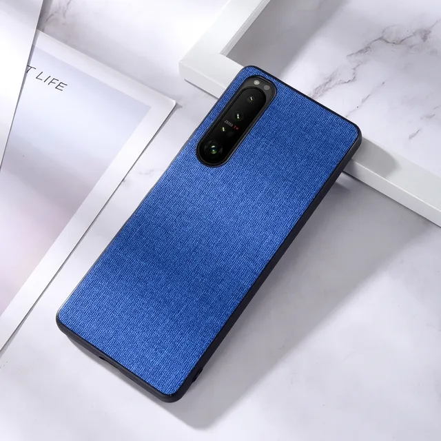 Funda de teléfono de tela de lujo para Sony xperia 5V 10V 1V 5IV 10III 1III 10IV 5III 1IV Slim Soft Bumper Hard PC Back Cover