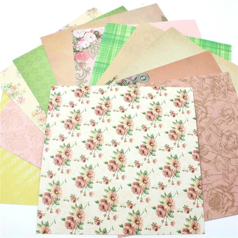 KSCRAFT 12pcs 6" Single-side Printed Mixed pattern papercraft art paper handmade scrapbooking kit set book