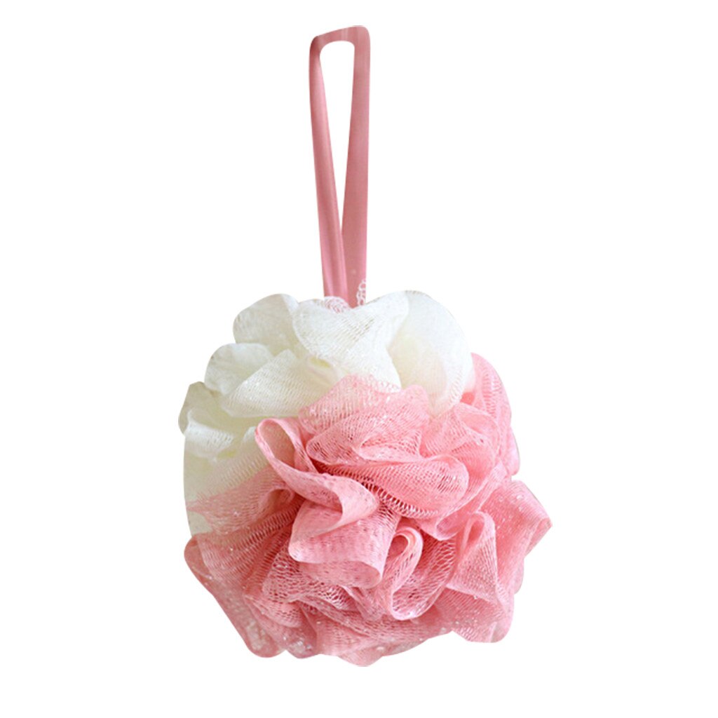 60G Snoep Kleuren Grote Bloem Bad Bal Badhanddoek Scrubber Body Reiniging Mesh Bal Douche Spons Voor Lichaam Voor badkamer Accessoire