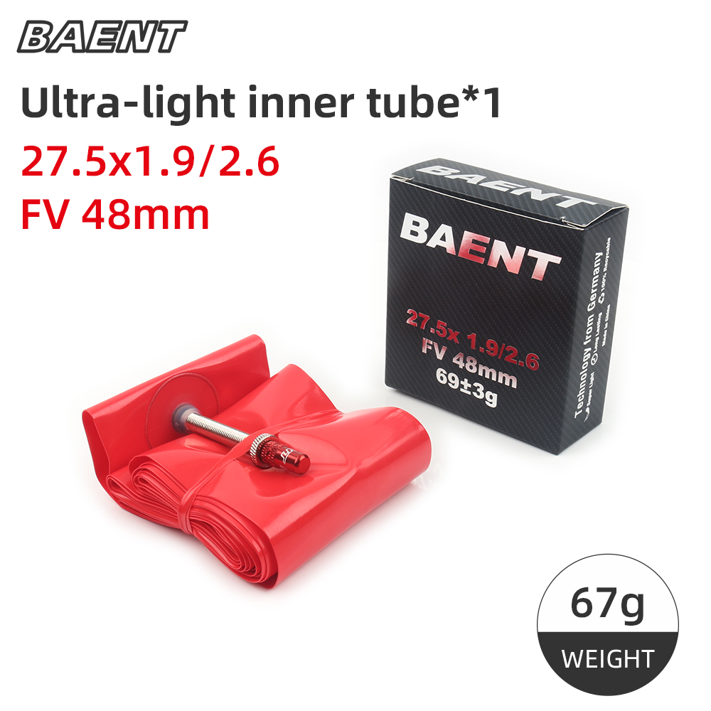 Baent TPU chambre à air de vélo ultralégère 29 pouces pneu de VTT 27.5 26 pouces 48mm valve française 1.26-1.75 1.9-2.7 pièces de vélo: Bleu