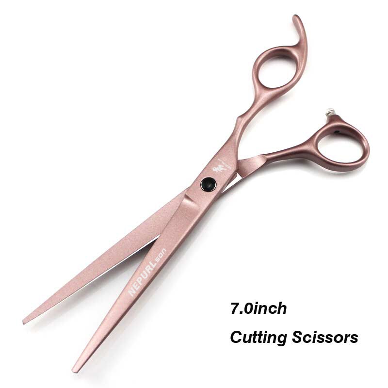 7.0inch pet grooming scissors set straight cut teeth cut fish bone scissors prt grooming: Cutting Scissors