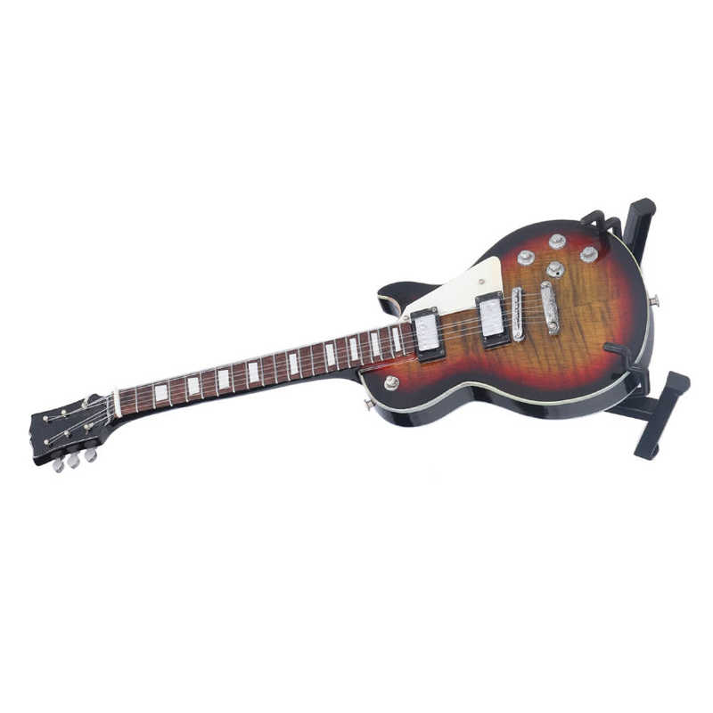 Miniatur-e-gitarrenmodell, metall-stimmwirbel mit gitarrenständer zur dekoration