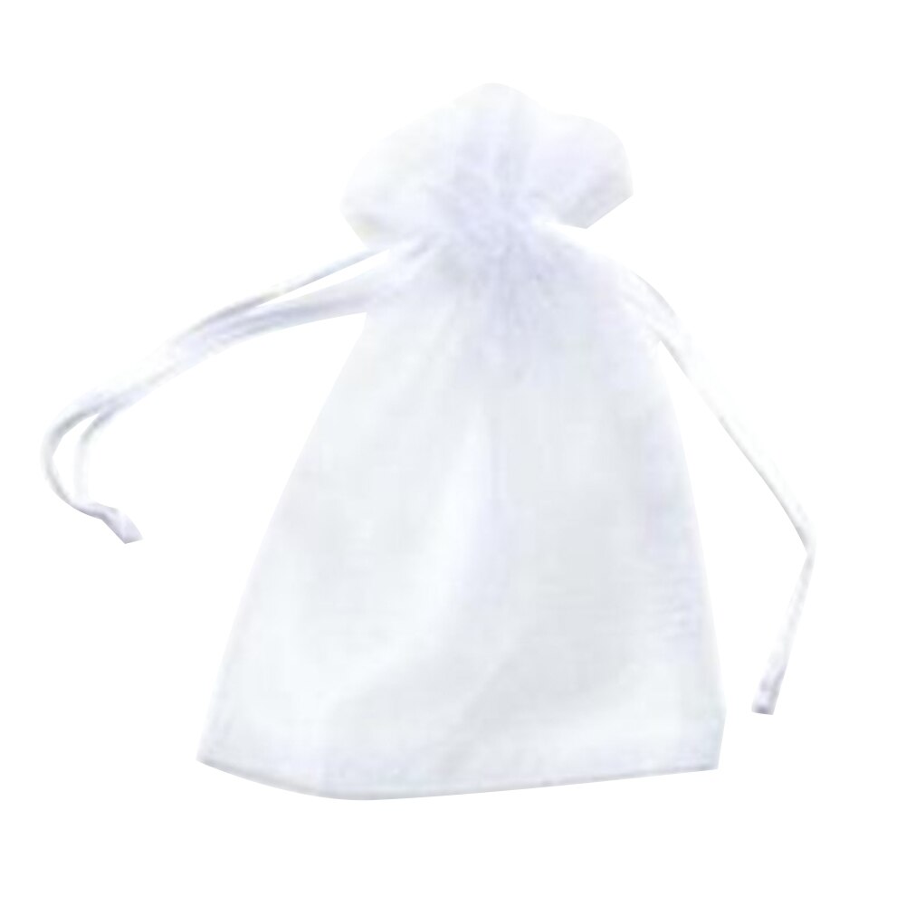 50 Uds plantas frutales bolsas para vivero uvas protección de jardinería bolsa roja con cordones bolsa de almacenamiento de perlas de caramelo para el hogar 17x23cm: Blanco