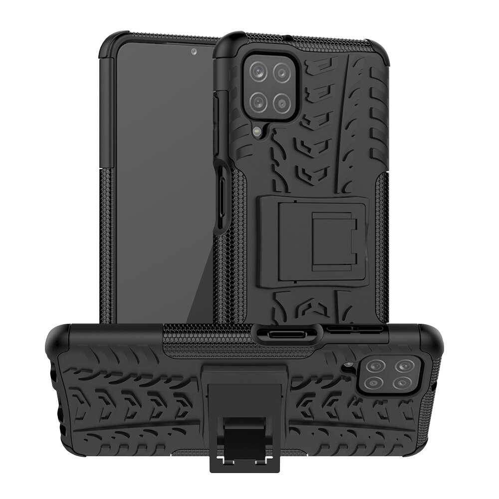 6.5 ''Shockproof Armor Rugged Bumper Shell Coque Voor Samsung Galaxy A12 GalaxyA12 5G 4G Case Fundas Pc tpu Stand Cover Behuizing