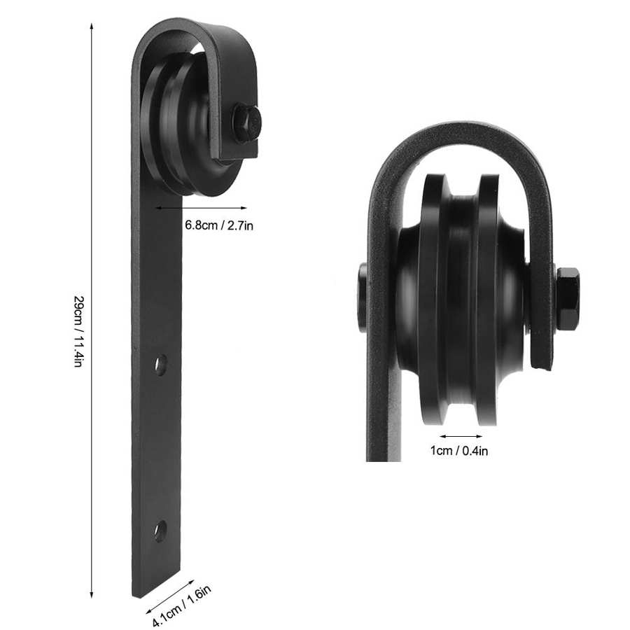 1 paire de rouleaux de Rail de voie de poulie de Rail coulissant d'acier au carbone muet pour la maison
