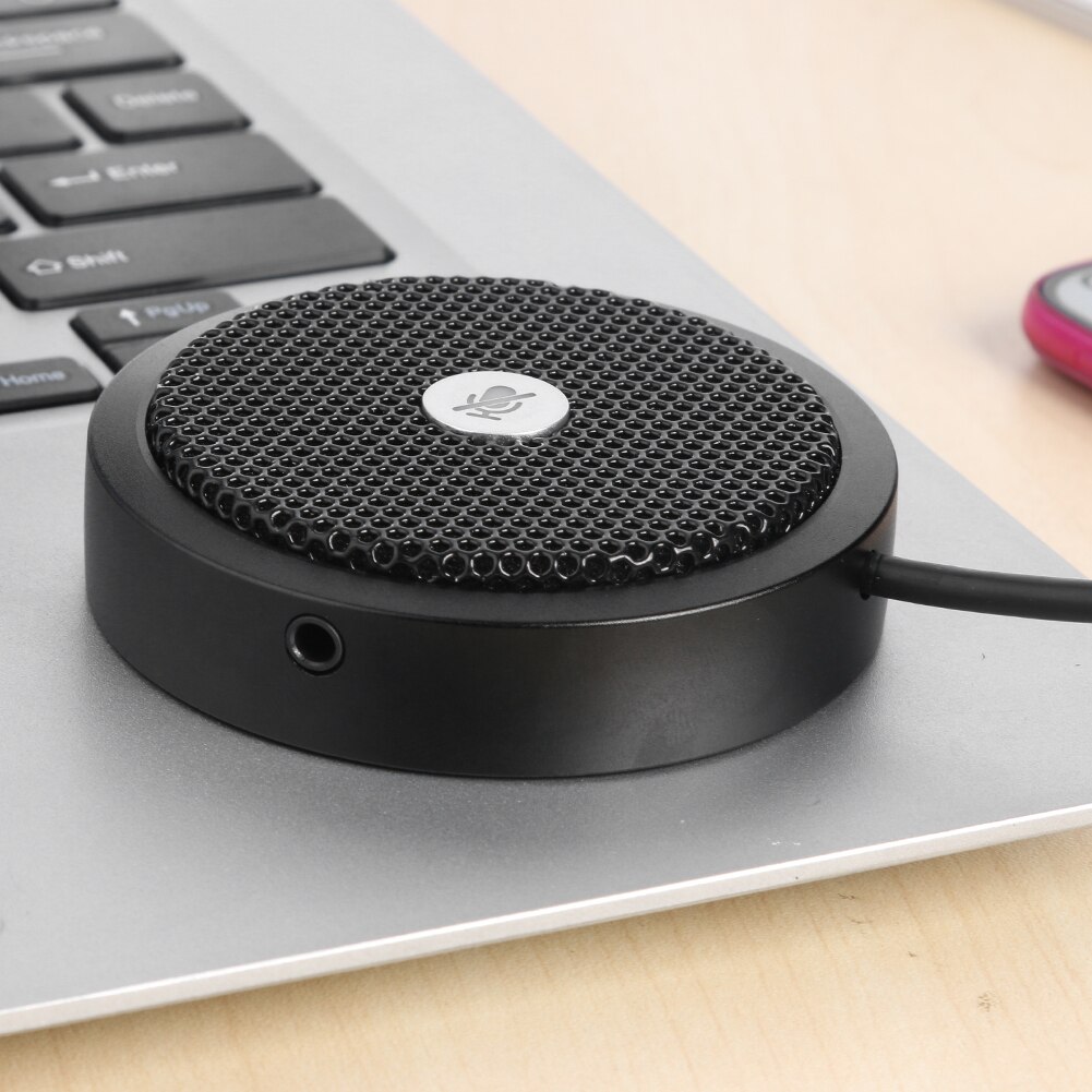 Portable USB Wired Microphone Portable Lightweight Musical Elements Omnidirectional Mic Speaker Mic for Video Conference