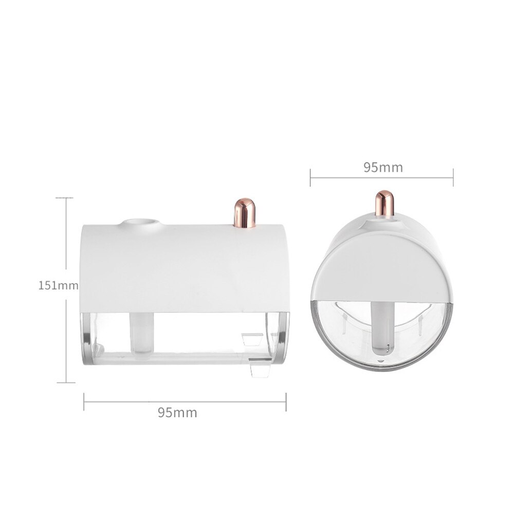 Humidificateur portatif de de forme de 250ML avec le bateau sous-marin d'usb chargeant le ménage blanc de diffuseur d'air de nuit de LED