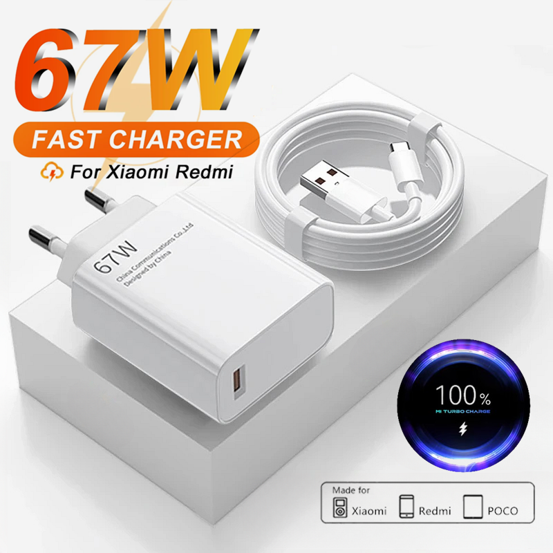 6a 67w eu erittäin nopea laturi xiaomi 10 11 12 lite 13 redmi note 10 11t 12t 13 poco  f4 f5 x4 x5 pro type-c usb-latauskaapeli