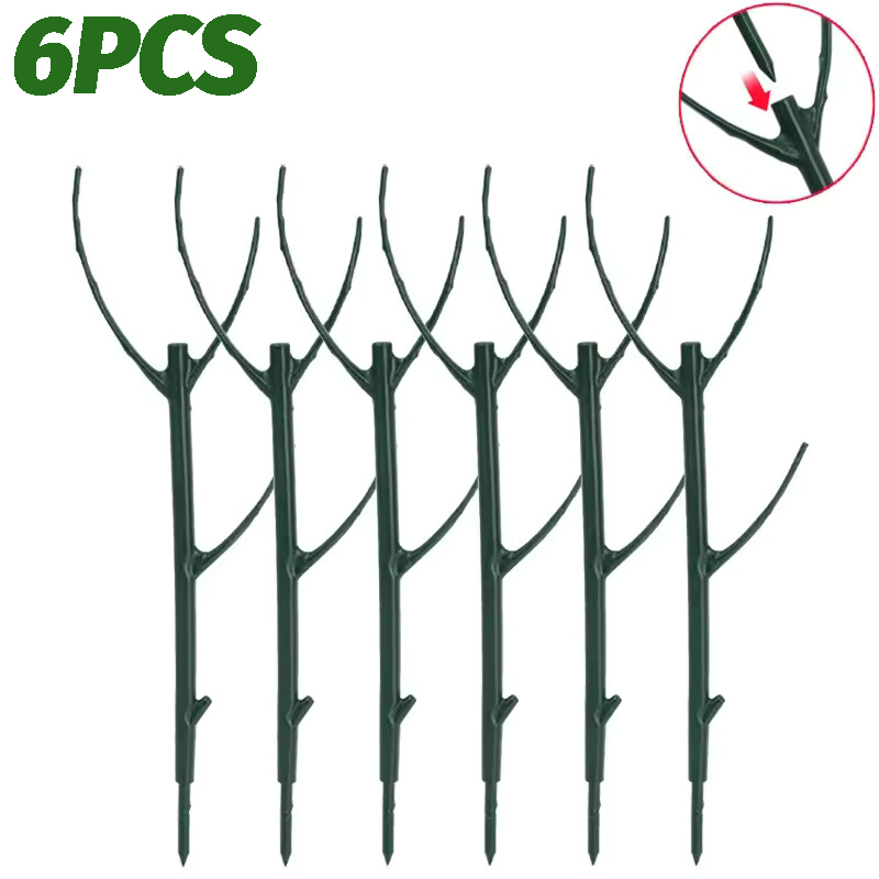 Soportes de soporte para plantas de ramita, estacas de crecimiento de plantas verdes apilables, estacas de escalada desmontables Monstera para interiores y exteriores, 24/3 Uds.: Marrón