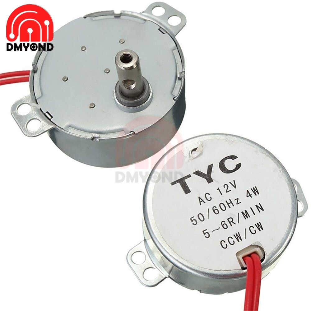 AC 12V 220-240V TYC-50 Motor AC Drive 5-6 r/min Stable Synchronous Motor Pro 4KGF.CM 4W CW/CCW Microwave Turntable