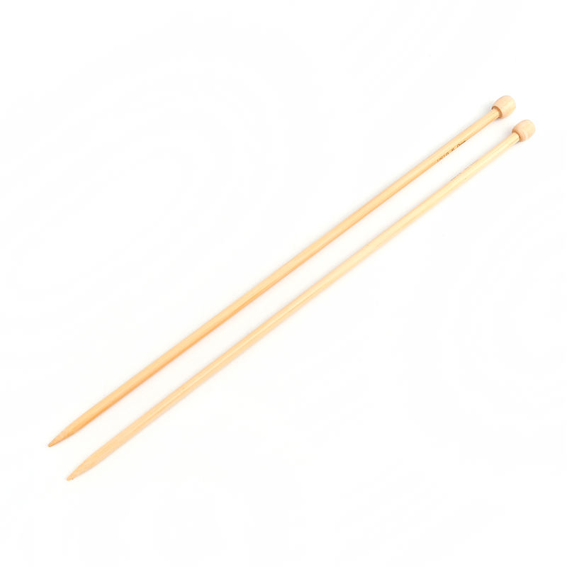 6mm Bamboo Single Breinaalden Haaknaald Natuurlijke Knit Naaien Sjaal Trui Tool 33cm (13") lange, 1 Set (2 stks/set)