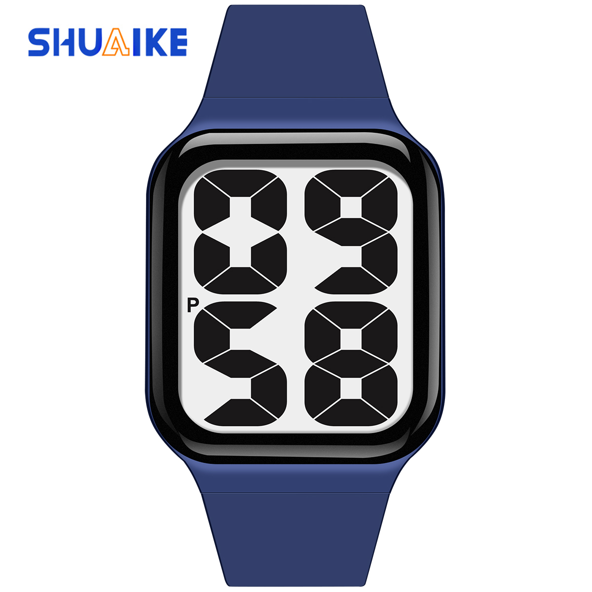 SHUAIKE 1089 Men's and Women's Simple Digital Sports Watch Large Digital Dial LED Digital Display Waterproof Watch