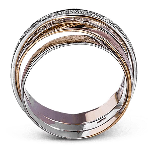 Joyería multicapa de para mujer, anillos de oro rosa circundantes para mujer con incrustaciones de CZ, único para boda, joyería para dedo