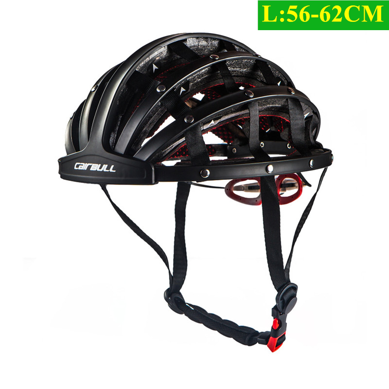Foldable Bike Helmet Men Road Bicycle Portable Helmet Riding In-Mold City Leisure Riding Helmet Cycling Helmet Casco de ciclismo: black
