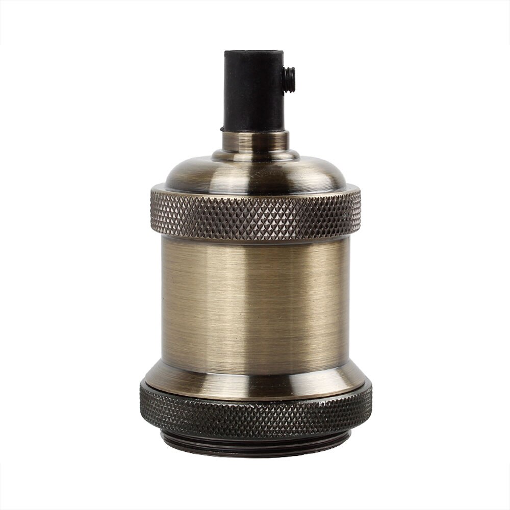 Vintage Edison Lamp Base Pendant light E27 Screw Bulb base Aluminum Light Socket Industrial Retro Fittings lamp holder Fixture: Green Bronze