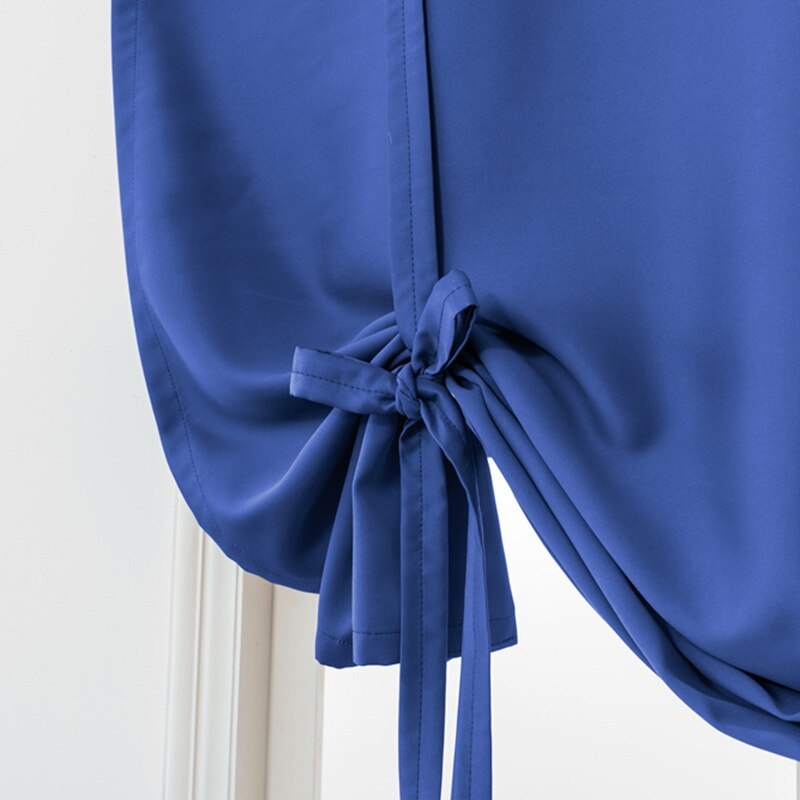 99% Shading Gordijn Voor Keuken Badkamer Hoge Precisie Dubbelzijdig Matte Hoge Blackout Solid Romeinse Korte Gordijnen: 6 / XL