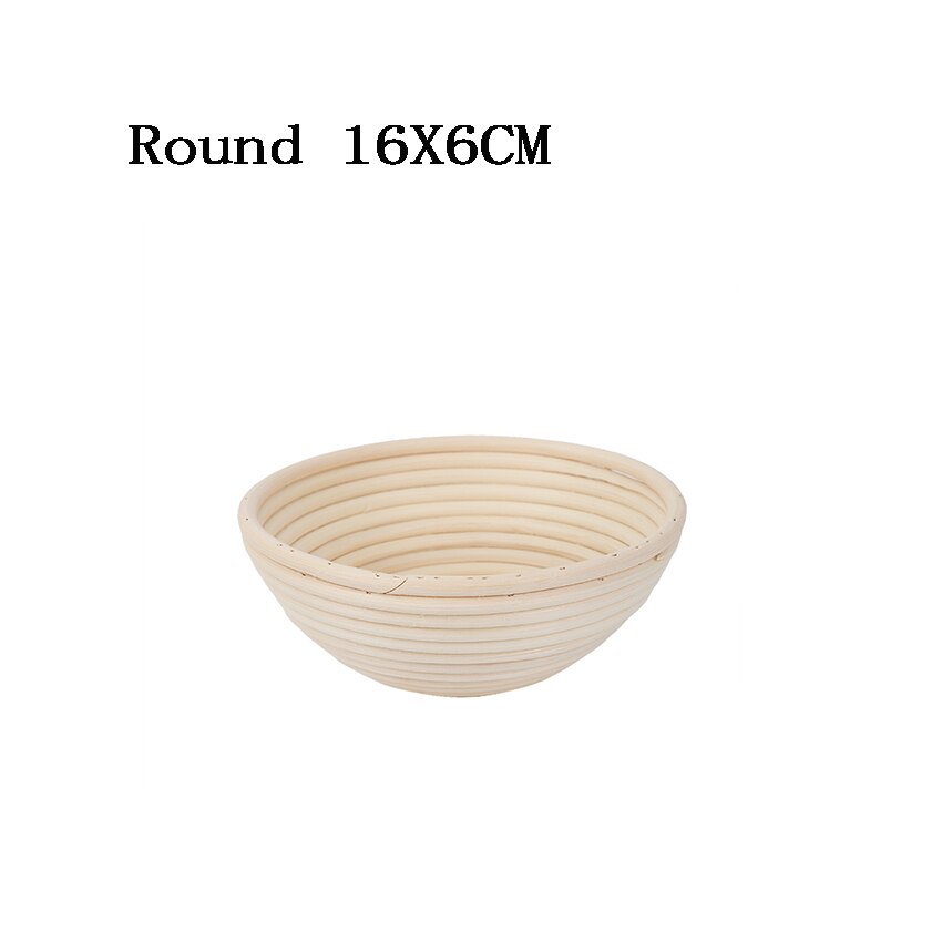 Natuurlijke Brood Proofing Mand Ovale/Ronde Rotan Rieten Deeg Gisting Manden Thuis Bakken Tools Keuken Accessoires: Round16X6CM