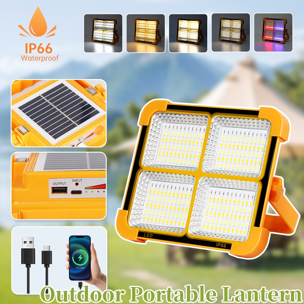 Luz Solar portátil para exteriores, lámpara LED de emergencia recargable con puerto USB, linterna de luz Solar, luces de Camping para viajes y caminatas en Parkside