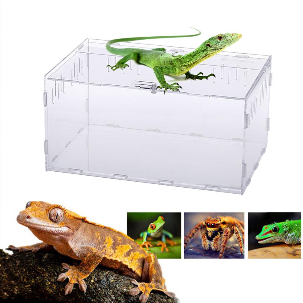 Reptile Tank Insect Spiders Tortoise Lizard Acrylic Transparent Breeding Box Vivarium Lid Reptile Pet Product Reptile Breeding