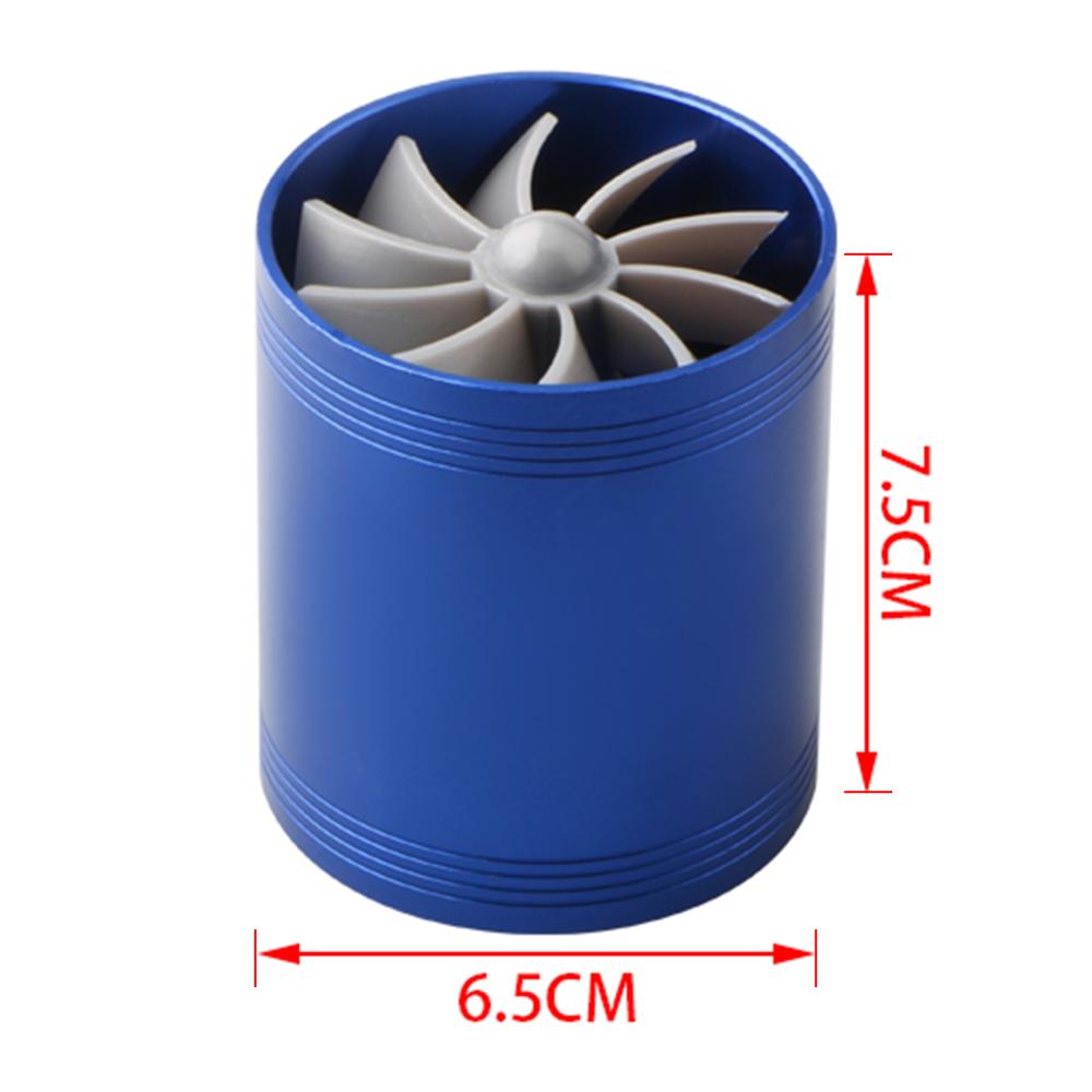 Car Air Intake Double Turbine Refit Turbo Gas Fuel Oil Saver Fan Turbo Supercharger Kit Gas Fuel Saver Fan Turbo Supercharger