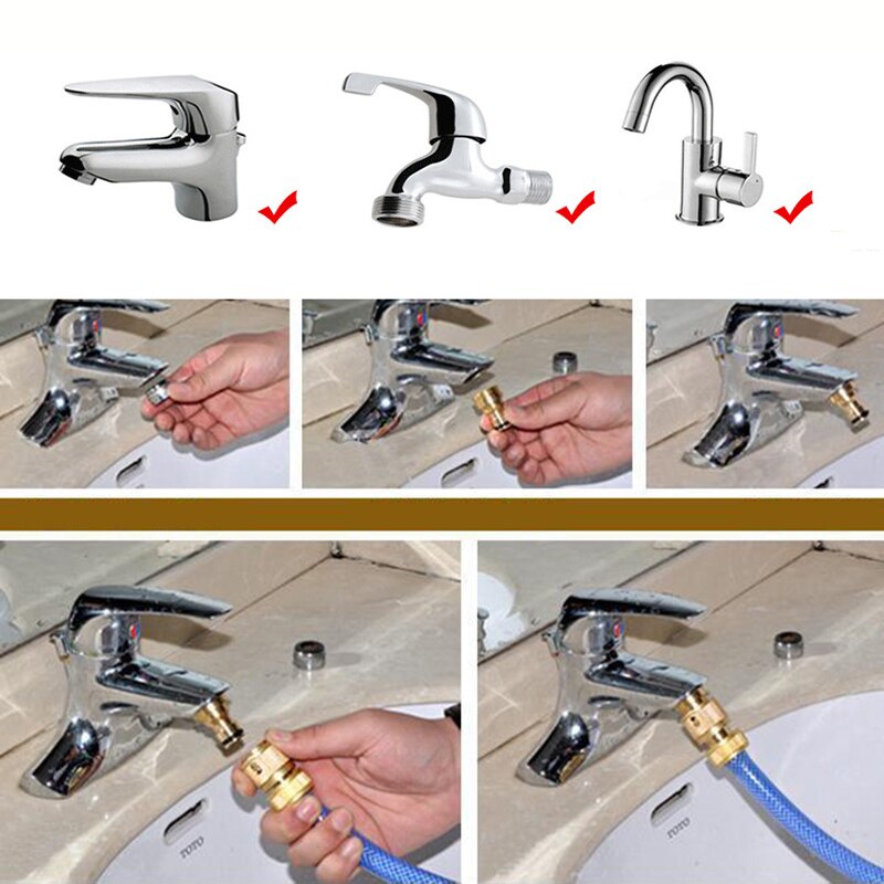 Washing machine copper connection water conversion interface fittings faucet joint connection car wash water pipe