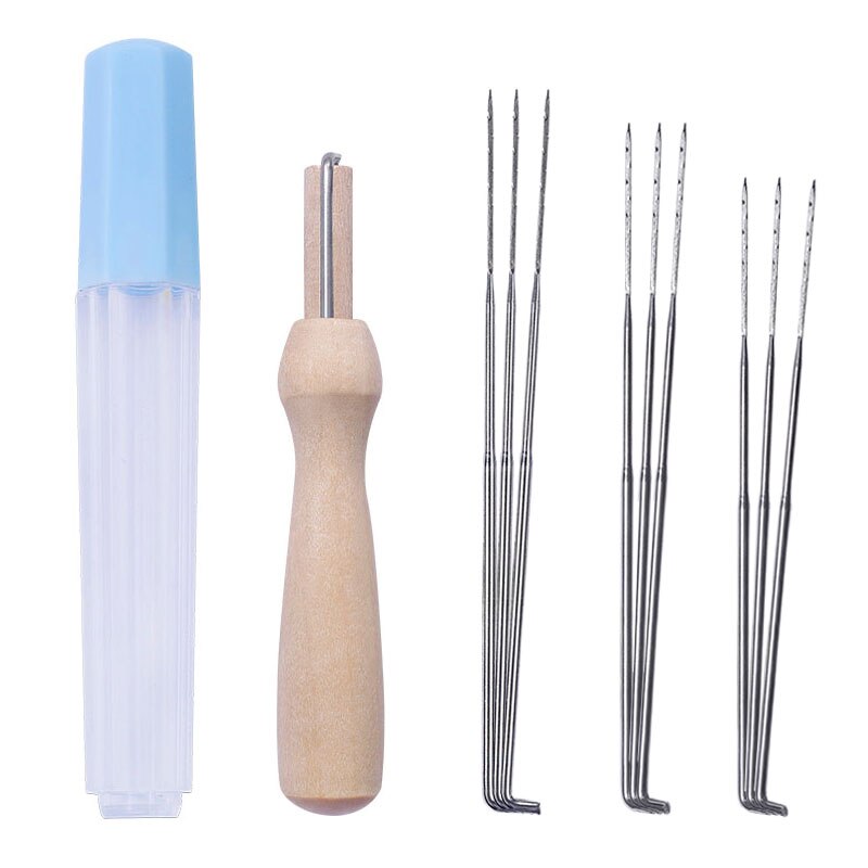 11 PCS Needle Felting Needle Felting Kit Diy Wool Felt Needle Felting Kit Diy with Punch Tool Handle Wool Felt Pocked Needles: C