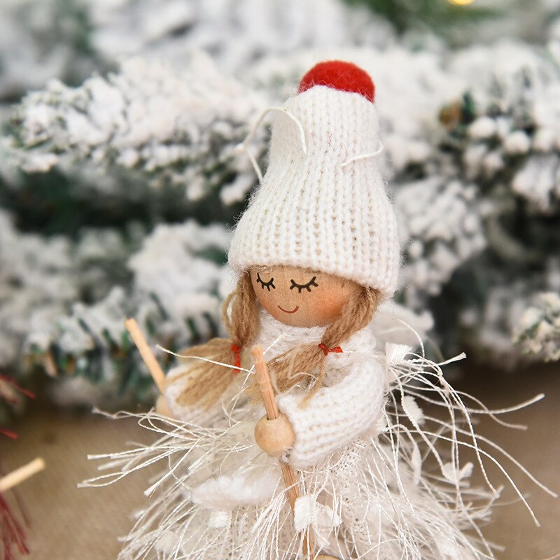 Décorations d'arbre de noël, poupée d'ange pour fille, pendentif Kawaii, ornements d'arbre de noël pour nouvel an, de noël pour enfants,