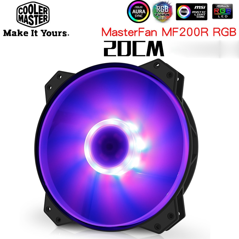 Cooler Master R4-200R-08FC-R1 MF200 Computer Case 20 Cm Rgb Grote Fan Cpu Koeler Radiator Waterkoeling 200 Mm Vervangt Fans